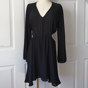 Elegant Black Long Sleeve Dress